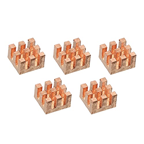 sourcing map 5 Stück Kühlkörper Kit Reine Kupfer 8x8x5mm für IC Chip MOS Speicher Wärmeableitung mit Wärmeleitpads sourcing map 5 Stück Kühlkörper Kit Reine Kupfer 8x8x5mm für IC Chip MOS Speicher Wärmeableitung mit Wärmeleitpads von sourcing map