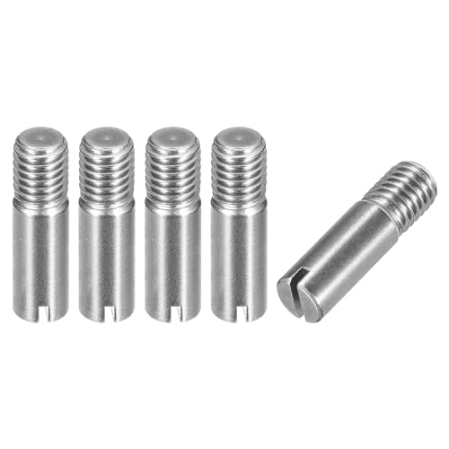 sourcing map 5 Stück M10 x 35mm geschlitzter Zylinderstift aus 304 Edelstahl mit Außengewinde zur Positionierung von Möbeln und Schränken sourcing map 5 Stück M10 x 35mm geschlitzter Zylinderstift aus 304 Edelstahl mit Außengewinde zur Positionierung von Möbeln und Schränken von sourcing map