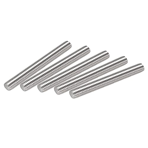 sourcing map 5 Stück M10 x 80 mm Vollgewindestange 304 Edelstahl Rechtsgewinde, M10-1,5 Gewindesteigung von sourcing map