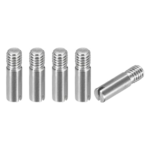 sourcing map 5 Stück M4 x 14mm geschlitzter zylindrischer Stift aus 304 Edelstahl, Gewindebolzen zur Positionierung von Möbeln und Schränken sourcing map 5 Stück M4 x 14mm geschlitzter zylindrischer Stift aus 304 Edelstahl, Gewindebolzen zur Positionierung von Möbeln und Schränken von sourcing map