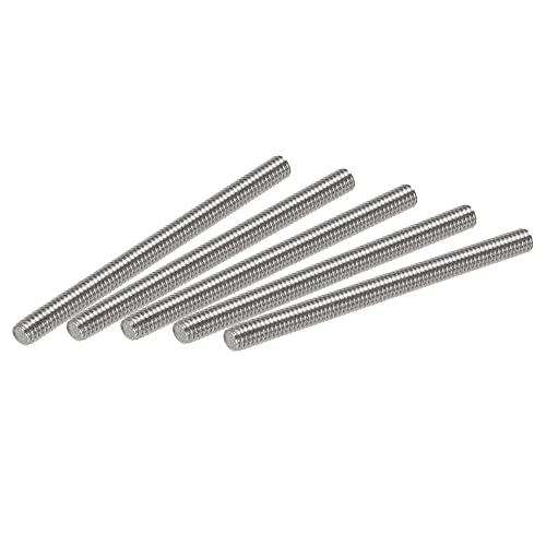 sourcing map 5 Stück M4 x 60 mm Vollgewindestange 304 Edelstahl Rechtsgewinde, M4-0.7 Gewindesteigung von sourcing map