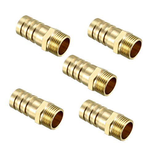 sourcing map 5 Stück Messing Schlauchanschluss Adapter 16mm Tülle x 3/8 PT Stecker Schlauch de sourcing map 5 Stück Messing Schlauchanschluss Adapter 16mm Tülle x 3/8 PT Stecker Schlauch de von sourcing map