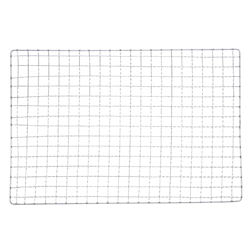 sourcing map 5 Stück Quadrat BBQ Grillnetz 7.9"x11.8" Verzinkte Eisen Grill Mesh Matte für Backen Räuchern Holzkohle Grillen Braten von sourcing map