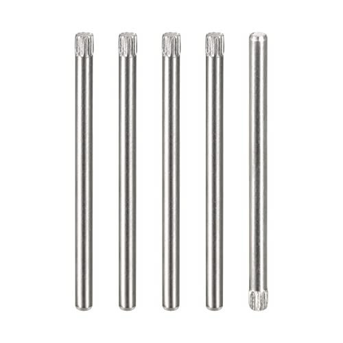 sourcing map 5 Stück Rändelkopf Flach Abgeschrägtes Ende Dübelstift 2.5x50mm 304 Edelstahl Holz Etagenbett Regale Stützregale Elemente Befestigung von sourcing map