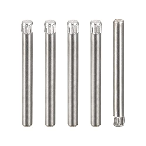 sourcing map 5 Stück Rändelkopf Flach Abgeschrägtes Ende Dübelstift 3x35mm 304 Edelstahl Holz Etagenbett Regale Stützregale Elemente Befestigung von sourcing map