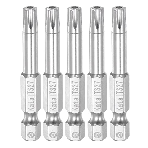 sourcing map 5 Stück T27 Stern 5 Punkt Torx Schraubendreher Bit Set mit Löch 1/4 Zoll Sechskantschaft 50mm Länge Magnetisch Bitsatz für Elektroschrauber Akkuschrauber Werkzeug Reparatur sourcing map 5 Stück T27 Stern 5 Punkt Torx Schraubendreher Bit Set mit Löch 1/4 Zoll Sechskantschaft 50mm Länge Magnetisch Bitsatz für Elektroschrauber Akkuschrauber Werkzeug Reparatur von sourcing map