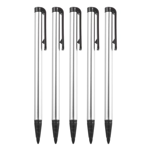 sourcing map 5 Stück Touch Resistive Screen Pens Universal Resistance Pen für Telefon Auto Navigation GPS POS, Silber von sourcing map