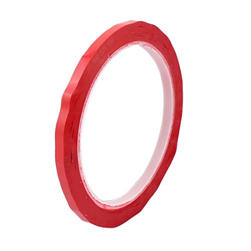 sourcing map 5 mm Breite Einseitig starke Selbstklebende Mylar Tape 50 m Länge Rot DE de von uxcell