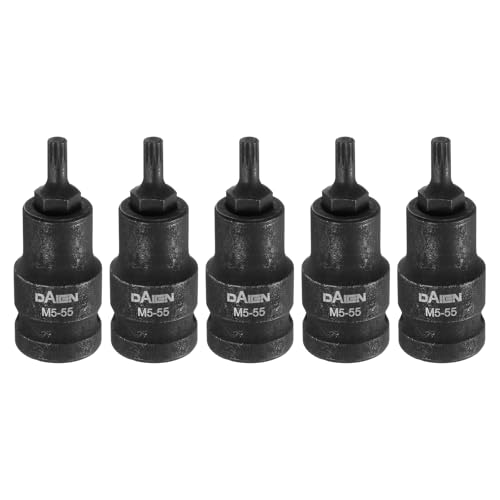 sourcing map 5 x M5 Dreifach-Vierkant-Bit-Stecknuss, 55 mm Länge, 1,27 cm Vierkantantrieb, 12-Punkt-Vielzahn-Verlängerung, Schlagbohrer-Set, S2-Stahl, Steckschlüssel-Bits, Schwarz sourcing map 5 x M5 Dreifach-Vierkant-Bit-Stecknuss, 55 mm Länge, 1,27 cm Vierkantantrieb, 12-Punkt-Vielzahn-Verlängerung, Schlagbohrer-Set, S2-Stahl, Steckschlüssel-Bits, Schwarz von sourcing map
