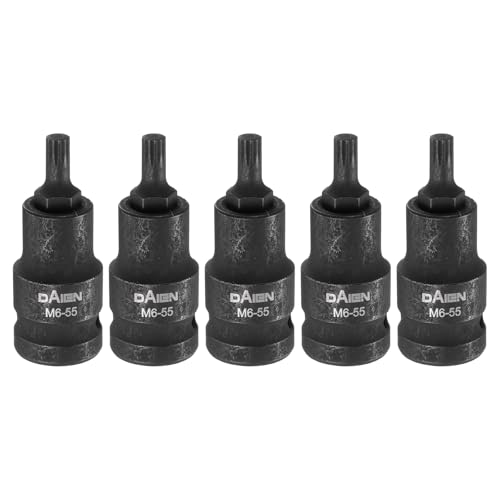 sourcing map 5 x M6 Dreifach-Vierkant-Bit-Stecknuss, 55 mm Länge, 1,27 cm Vierkantantrieb, 12-Punkt-Vielzahn-Verlängerung, Schlagbohrer-Set, S2-Stahl, Steckschlüssel-Bits, Schwarz sourcing map 5 x M6 Dreifach-Vierkant-Bit-Stecknuss, 55 mm Länge, 1,27 cm Vierkantantrieb, 12-Punkt-Vielzahn-Verlängerung, Schlagbohrer-Set, S2-Stahl, Steckschlüssel-Bits, Schwarz von sourcing map