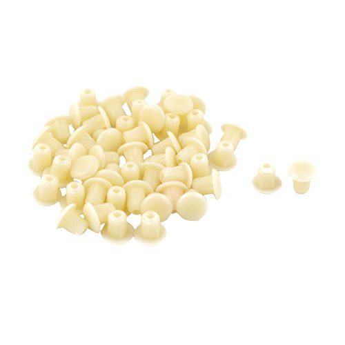 sourcing map 50 Stk Möbel Schrauben Abdeckungen Tisch Stuhl Kunststoff Rohr Ende Bohren Abdeckstopfen Beige Einsatz 5 mm de von uxcell