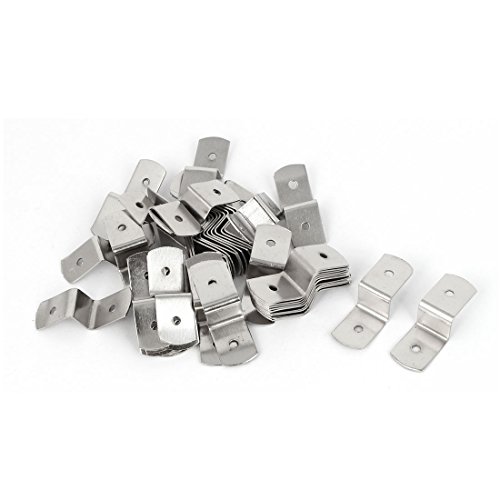 sourcing map 50 Stück 38x13x11mm Metall Z Form Aufhänger Bildaufhänger Zackenaufhänger Z-Winkel Fliegengitter Befestigung von uxcell