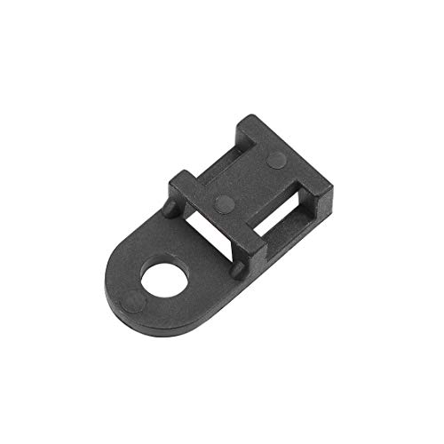 sourcing map 50 Stück Drahthalter Kabelbinder Kabelbefestigung Sattelmontage An Wand Schreibtisch 19.6x9.5x5mm Schwarz von sourcing map