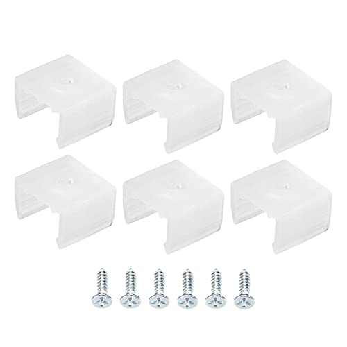 sourcing map 50 Stück wasserdichter LED-Lichtstreifen Clips, Befestigungsklemmen, durchscheinend, 12-14 mm Breite von sourcing map