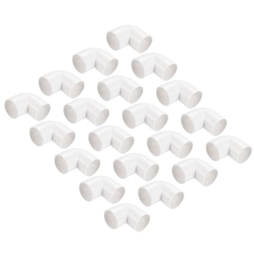 sourcing map 50 Stück PVC Rohrkupplung 90 Grad Winkel Rohrverschraubungen 25mm Weiß Richtung ändern für DIY PVC Regal Gartenschlauch Elektroleitung von sourcing map