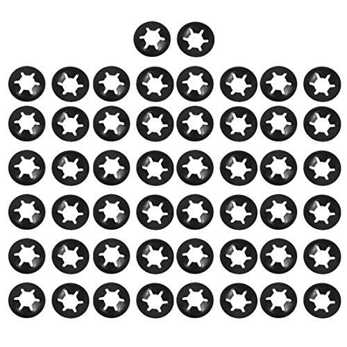 sourcing map 50 Stück Sternschloss Sicherungsscheiben 6mm x 14mm mit Innenzahn Ersatz von sourcing map