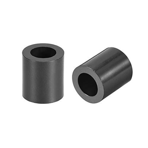 sourcing map 500 Stück ABS Runde Distanzscheibe 5.4 mm Innendurchm. 9 mm Außendurchm. 10 mm Länge für M5 Schraubenblock Schwarz für 3D Drucker TV Wandhalterung Steckdose Pegboard Motorrad von sourcing map