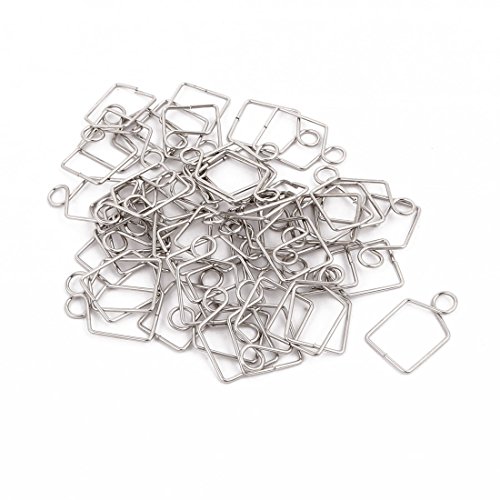 sourcing map 50Pcs 12mm Breite Chromton Kronleuchter Verbinder Clip Befestigen von Kristallen von sourcing map