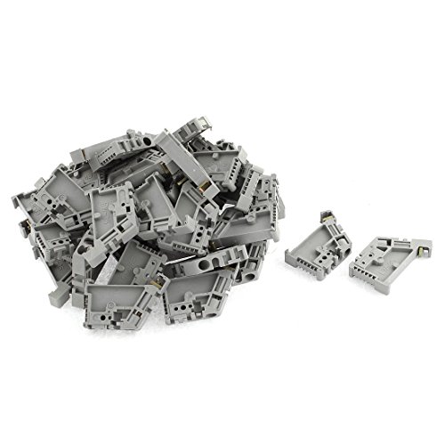 sourcing map 50Pcs 35mm DIN Schiene Fixierung Terminal Block Ende Stopper Montage Klammer de von uxcell