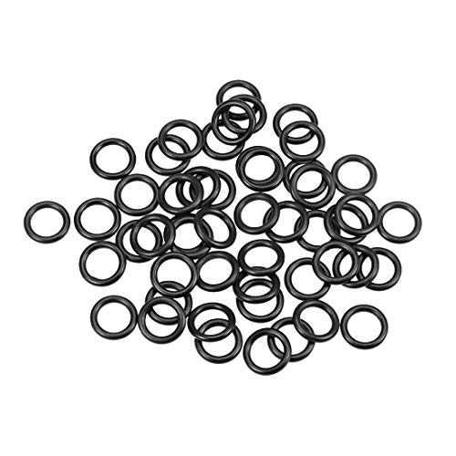 sourcing map 50 Stk Metrische Nitrilkautschuk O-Ringe Dichtung 15mm AD 10mm ID 2,5mm Breite von sourcing map