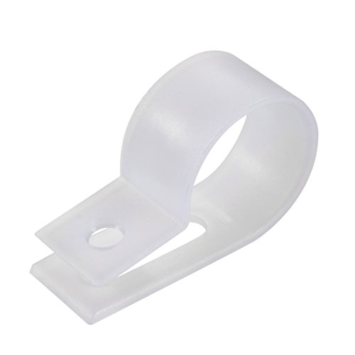sourcing map 50Stk. Nylon R-Typ Klemme Organizer Kabelschellen Passt Kabel Dmr. 15-19mm DE de von sourcing map