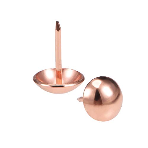 sourcing map 50Stk.Polsternagel 12mmx17mm Antik Runde Reißzwecken Rose Gold von sourcing map