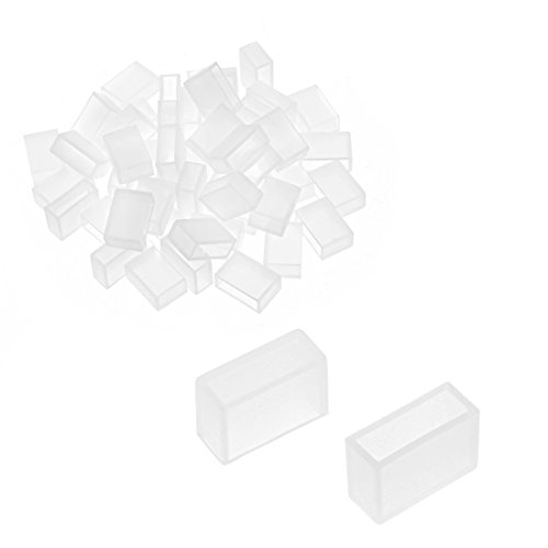 sourcing map 50Stk.Silikon Stecker 5050 10mm LED Rohr Streifen Licht End Kappe Abdeckung DE von sourcing map