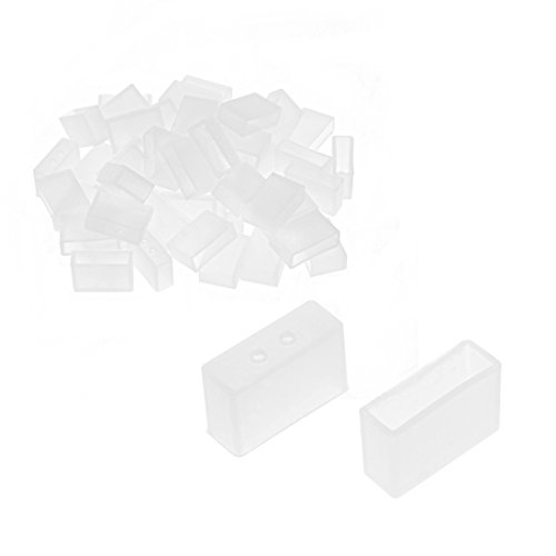 sourcing map 50Stk.Silikon Stecker 5630 12mm LED Rohr Streifen Licht End Kappe Abdeckung DE de von sourcing map