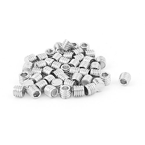 sourcing map 50stk Edelstahl M6x5mm Innensechskant Set Gewindestifte Schrauben Muttern de sourcing map 50stk Edelstahl M6x5mm Innensechskant Set Gewindestifte Schrauben Muttern de von uxcell