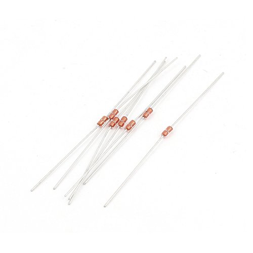 sourcing map 5Stücke MF58 10K Ohm 3950K 1% für Glas Gekapselte Widerstand NTC Thermistoren DIY von sourcing map
