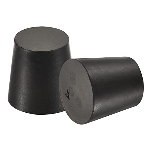 sourcing map 5Stück Konische Gummikappe 20mm zu 26mm für Labor Zuhause Schwarz von sourcing map