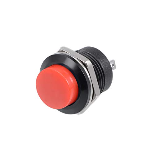 sourcing map 5Stk. 16mm Rot Momentan Druckschalter Runde Taste R13-507 SPST 1 NO 1 NC DE de von sourcing map