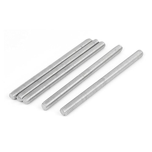 sourcing map 5 Stück Gewindestangen M10x150mm Edelstahl 304 Gewindestift Metrischem Vollgewinde Bar Gewindestäbe für Befestigung CNC-Werkzeugmaschinen 3D-Drucker Industrie Geräte von uxcell