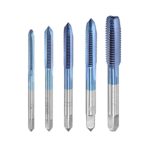 sourcing map 5Stk. M3 M4 M5 M6 M8 Handgewindebohrer Set Hochgeschwindigkeit Stahlgewindeflöten mit metrischem Gewindebohrer Blau sourcing map 5Stk. M3 M4 M5 M6 M8 Handgewindebohrer Set Hochgeschwindigkeit Stahlgewindeflöten mit metrischem Gewindebohrer Blau von sourcing map