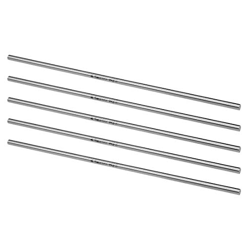 sourcing map 5Stk. Rund Stahlstange 4.5mm HSS Drehmaschine Stangenmaterial Werkzeug 200mm Lang für Wellen Zahnrad Bohrmaschine Drehende Miniaturachse Zylinderstift DIY Bastelwerkzeug von sourcing map