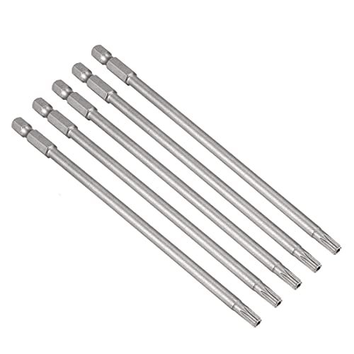 sourcing map 5Stk. Sechskantschaft T25 Magnet Torx Schraubendreher Bits 150mm Länge 1/4" de von sourcing map