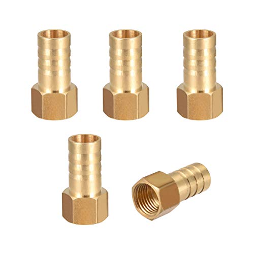 sourcing map 5Stk. Messing Schlauchtülle Fitting Stecker 12mm Widerhaken x G1/4 Innenrohradapter sourcing map 5Stk. Messing Schlauchtülle Fitting Stecker 12mm Widerhaken x G1/4 Innenrohradapter von sourcing map