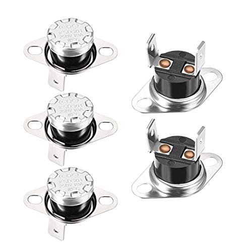 sourcing map 5pcs Temperatur Reglerschalter Thermostat 85 °C 10A normal geschlossen NC de von sourcing map