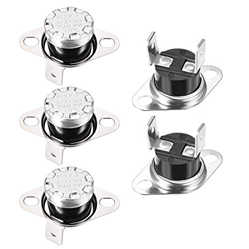 sourcing map 5pcs Temperaturschalter Thermostat 65 °C 10A normal geschlossen N.C Bimetall de von sourcing map