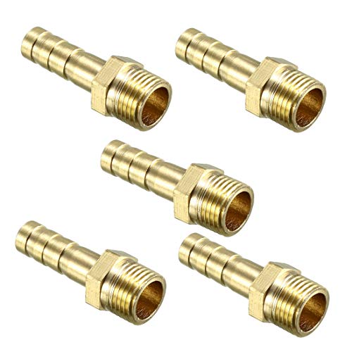 sourcing map 5 Stück Messing Schlauchverbindung Rohranschluss 6mm Tülle x 1/8 PT Stecker Rohr de von sourcing map
