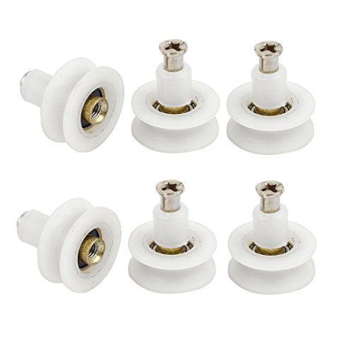 sourcing map 6 PCS 22 mm Dia Schiebetür Gate Rad Roller für Kleiderschrank Schiebetür de von uxcell