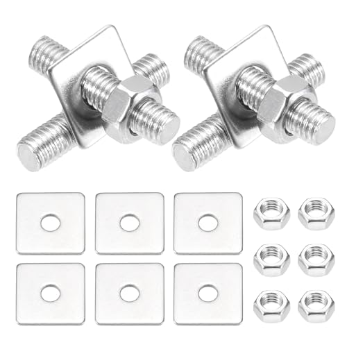sourcing map 6 Set M5 x 30 mm Vollgewindestange, 304 Edelstahl-Gewindestangen, Stangenbolzen, Rechtsgewinde mit Mutter, quadratische Unterlegscheibe für strukturelle Verankerung, Befestigungsschraube sourcing map 6 Set M5 x 30 mm Vollgewindestange, 304 Edelstahl-Gewindestangen, Stangenbolzen, Rechtsgewinde mit Mutter, quadratische Unterlegscheibe für strukturelle Verankerung, Befestigungsschraube von sourcing map