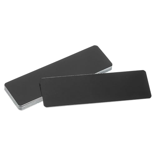 sourcing map 6 Stück Blanko-Namensschilder, 7,9 x 2,5 cm, graviertes Metall-Namensschild, Laser, stark klebend, Namensschild, eloxiertes Aluminium, benutzerdefinierte Blanko-Platten für Schilder, DIY von sourcing map