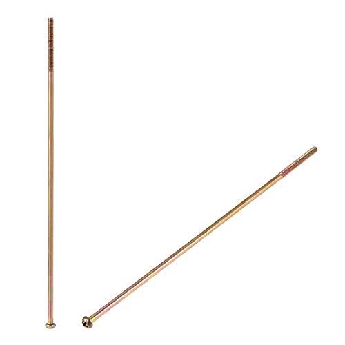 sourcing map 6 Stück Kreuzschlitzschraube M4 x 200mm Außengewinde Flachkopfschraube für Doppelbett Möbel TV Rack Wandbehang von sourcing map