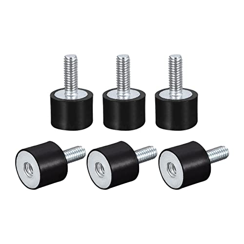sourcing map 6 Stück M5*12 Gummipuffer, Stoßdämpfer Silentblock Gummibuchsen für Garage Motor Luftkompressor Auto Boot Bobbins（VD15*15 M5*12） von sourcing map