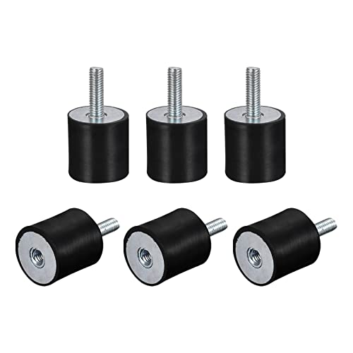 sourcing map 6 Stück M5*16 Gummipuffer, Stoßdämpfer Silentblock Gummibuchsen für Garage Motor Luftkompressor Auto Boot Bobbins（VD20*20 M5*16） von sourcing map