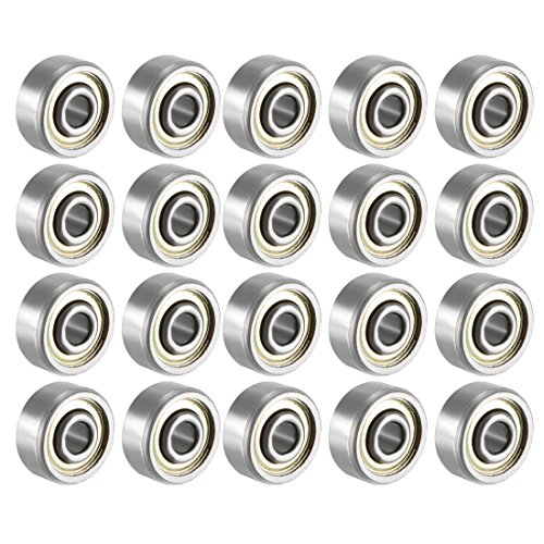 sourcing map 623ZZ Kugellager 3 mm x 10 mm x 4 mm doppelt geschirmt 623-2Z 80023 Rillenkugellager Kohlenstoffstahl (20 Stück) von sourcing map