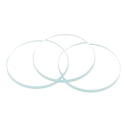 sourcing map 6Stk. rund flach Uhr Kristall Linse Glas Ersatz für Uhrmacher Reparatur 17mm Dmr. klar von sourcing map