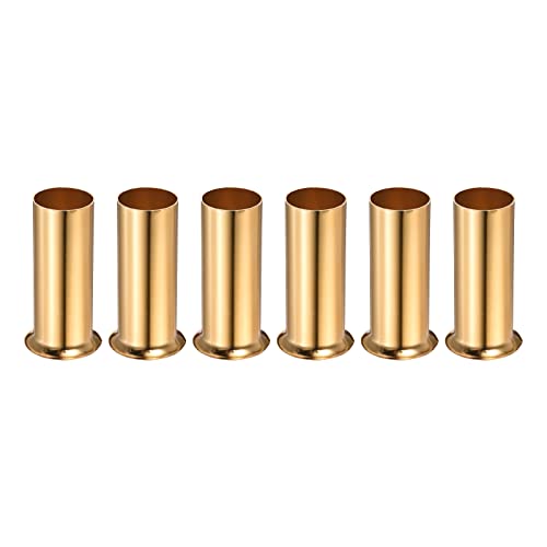 sourcing map 6er Pack Kerzen Buchse Abdeckungen 3" Kronleuchter Glühbirne Halter Goldton von sourcing map