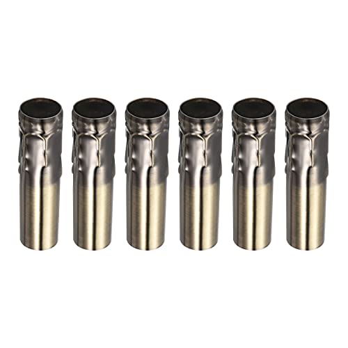 sourcing map 6er Pack Kerzen Buchse Abdeckungen Kronleuchter Glühbirne Halter Bronze von sourcing map